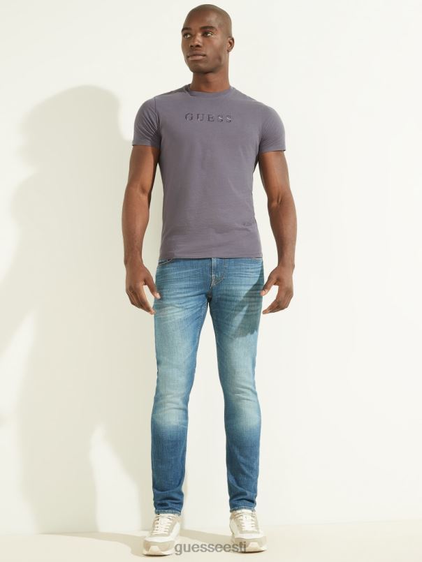 tikitud logoga tee violetne tuhk GUESS kehakate mehed BB4BB4097