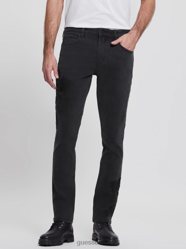 tikitud kitsenevad teksad süsimusta lilleline GUESS kehakate mehed BB4BB4173