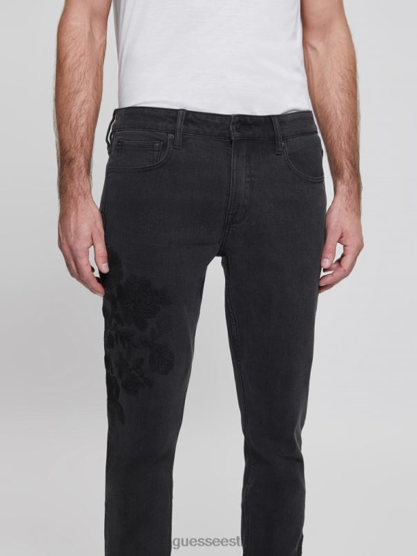 tikitud kitsenevad teksad süsimusta lilleline GUESS kehakate mehed BB4BB4173