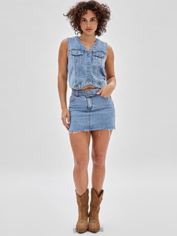 originaal vööga teksaseelik mine kitty keskmisele pesule GUESS kehakate naised BB4BB131