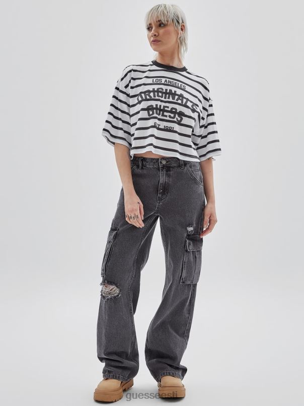 originaal triibuline kärbitud särk magnetiline hall multi GUESS kehakate unisex BB4BB1354