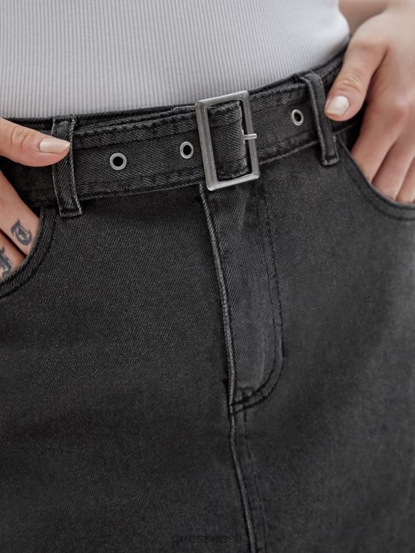 originaal vööga teksaseelik mine pestud halliks GUESS kehakate unisex BB4BB144