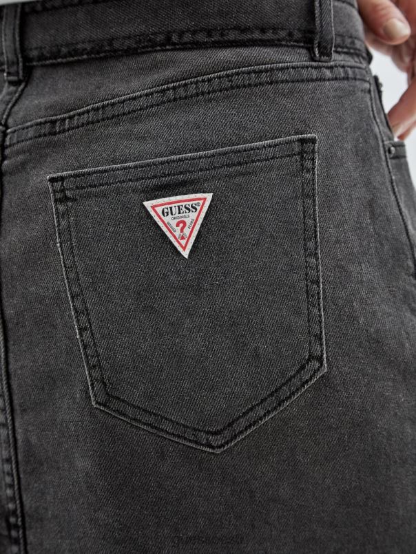 originaal vööga teksaseelik mine pestud halliks GUESS kehakate unisex BB4BB144