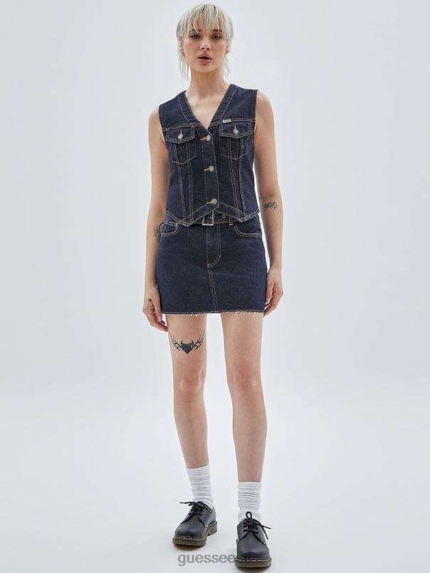 originaal vööga teksaseelik mine vintage tumepesu GUESS kehakate unisex BB4BB136