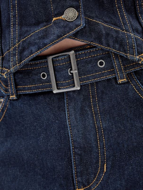 originaal vööga teksaseelik mine vintage tumepesu GUESS kehakate unisex BB4BB136