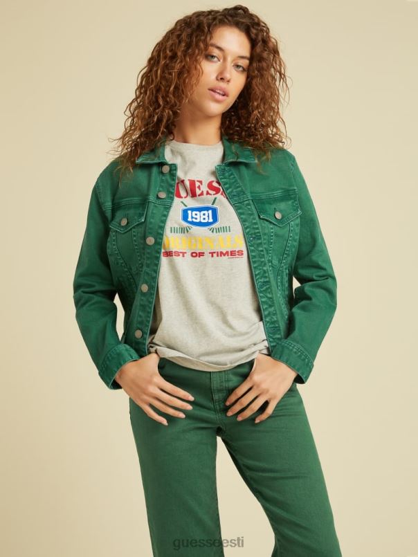 originaal värvitud teksajakk mine igavene roheline pesu GUESS kehakate unisex BB4BB1806