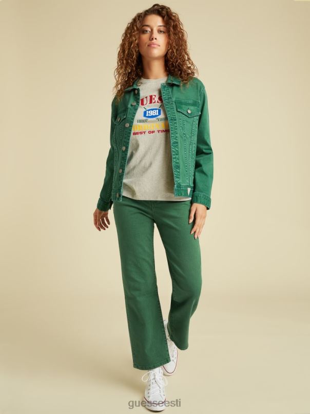 originaal värvitud teksajakk mine igavene roheline pesu GUESS kehakate unisex BB4BB1806