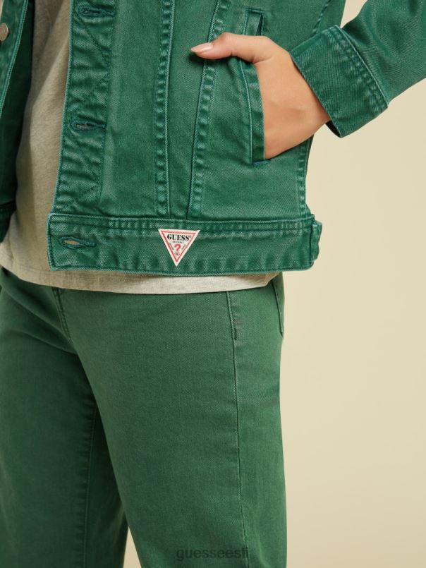 originaal värvitud teksajakk mine igavene roheline pesu GUESS kehakate unisex BB4BB1806