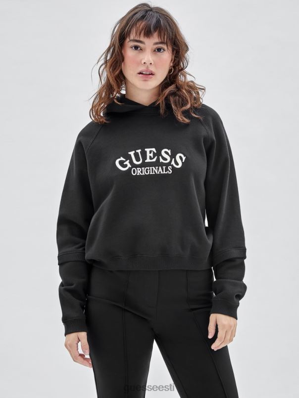 originaal vintage logoga kapuuts süsimusta multi GUESS kehakate unisex BB4BB1271