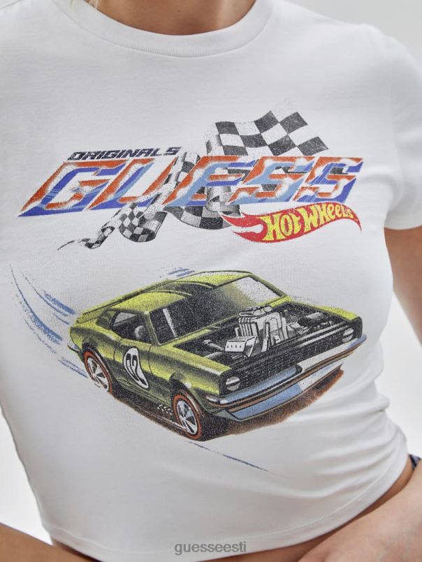 originaal x hot wheels baby tee puhas valge GUESS kehakate unisex BB4BB1343