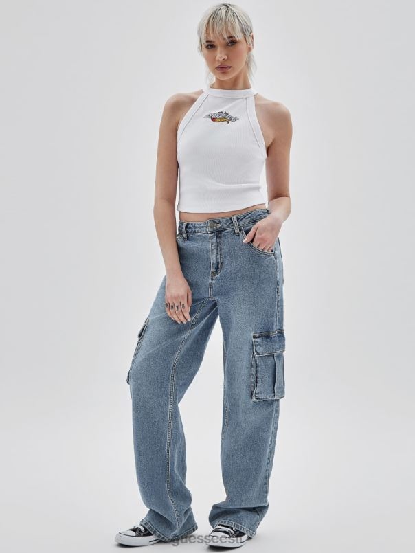 originaalid x hot wheels logo paak puhas valge GUESS kehakate unisex BB4BB1337