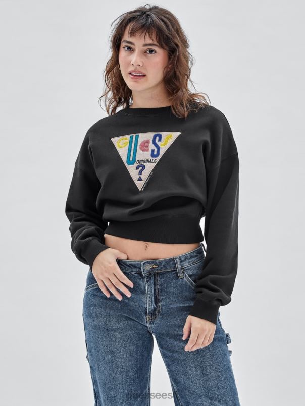 originaallogoga kaelusega pullover must GUESS kehakate unisex BB4BB1381