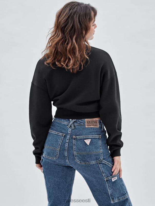 originaallogoga kaelusega pullover must GUESS kehakate unisex BB4BB1381