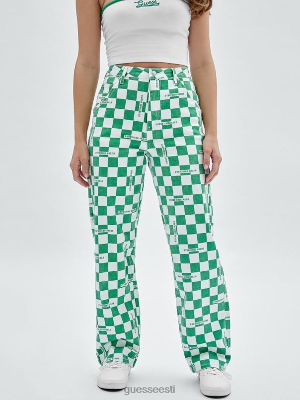 originaalid ruudulised puusepa teksad matcha roheline multi GUESS kehakate unisex BB4BB197