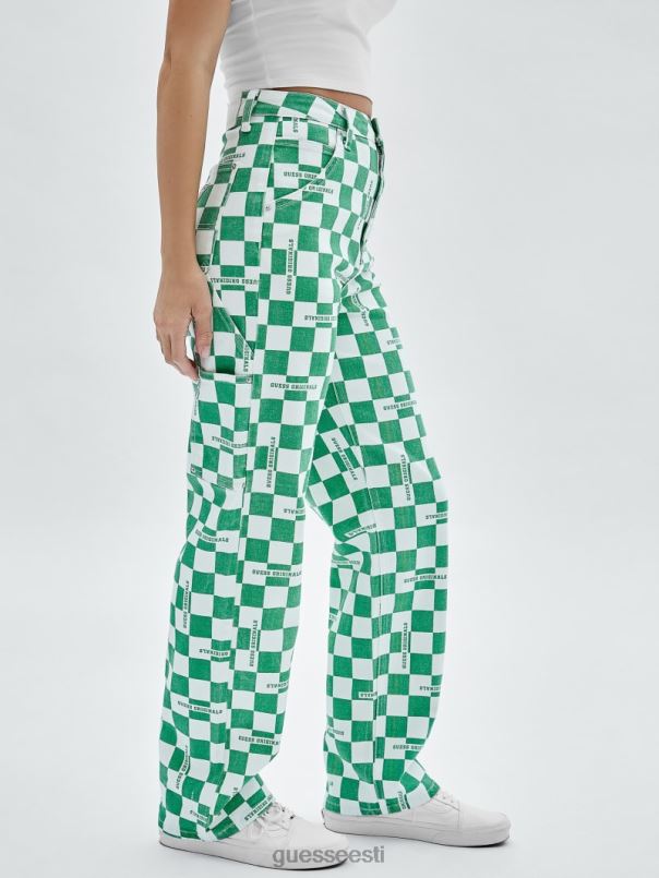 originaalid ruudulised puusepa teksad matcha roheline multi GUESS kehakate unisex BB4BB197