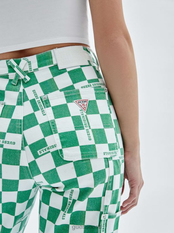 originaalid ruudulised puusepa teksad matcha roheline multi GUESS kehakate unisex BB4BB197