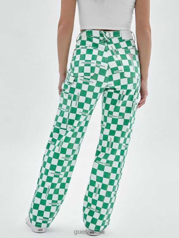 originaalid ruudulised puusepa teksad matcha roheline multi GUESS kehakate unisex BB4BB197