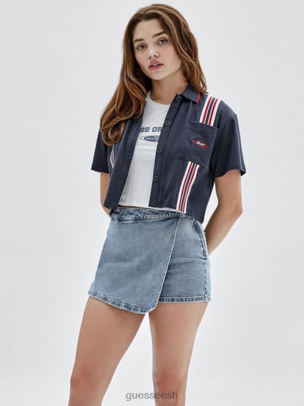 originaal triibuline jaotustükk mustaks tõmbunud siniseks GUESS kehakate unisex BB4BB1130